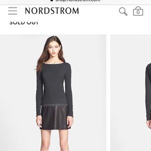 Theory Kieran leather skirt minidress size P